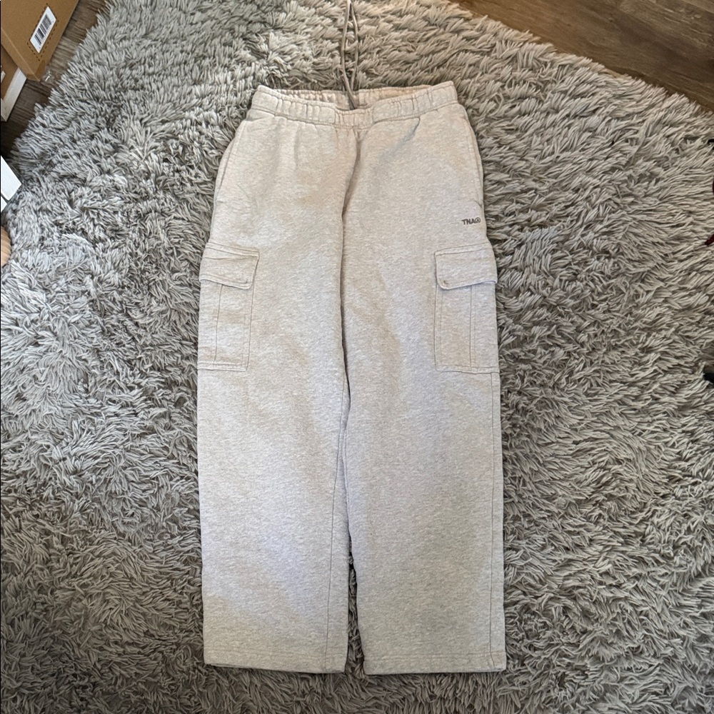 Aritzia TNA Cozy Fleece Sweatpants in Light Gray
